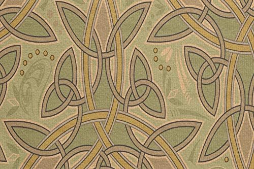 Toalha de tapete de ioga retrô de Ambesonne, Tradição de Geometria Sagrada Real da Moda Celta Antiga Padrão Folclórico Irlandês, Sweat