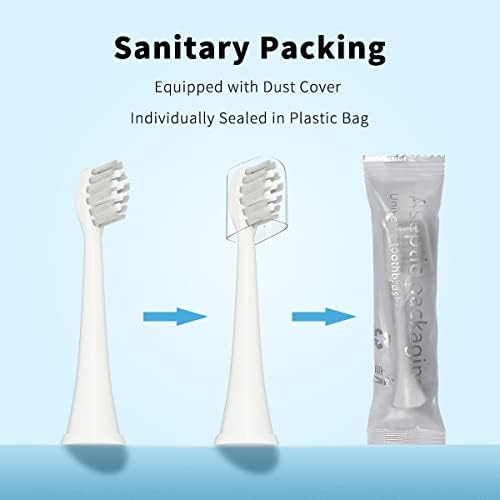 Cabeças de escova de dentes de reposição compatíveis com cabeças de escova de dentes elétricas Tao, design de forma W plantada