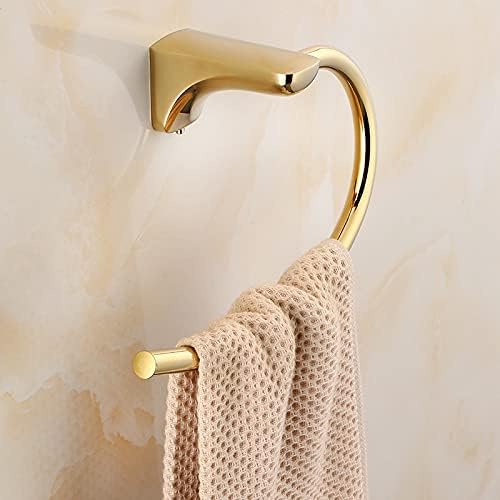 Chisp portador de tecidos do lenço de tecido Gold Gold não perfurado semicircle anel de toalha de toalha de toalha de toalha de toalha de aço inoxidável pingente de banheiro