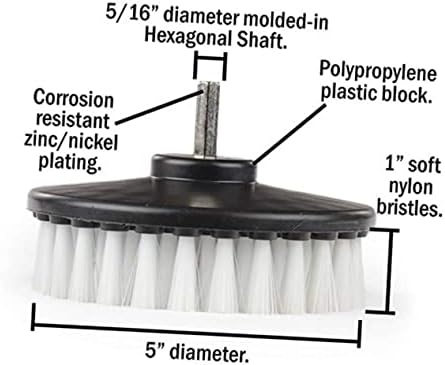 Orfofe 3pcs 5 pincéis para limpar a limpeza elétrica Limpeza de escova de limpeza escova de disco de disco Poço de energia