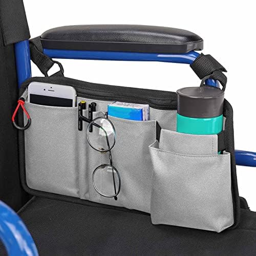 Bolsa de caminhada para cadeira de rodas Saco de caminhada com porta -copo + Issyauto Cadeira de rodas Backpack Grey