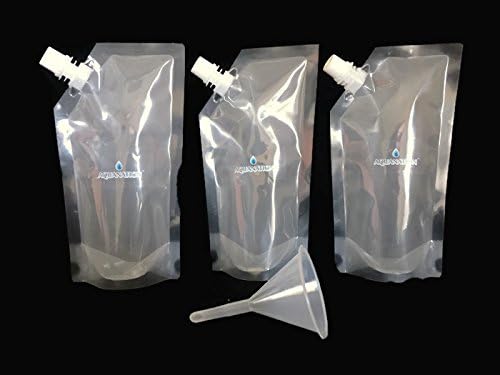 Aquanação - Indetectável Reutilizável BPA Free Rum Flask Traveler Runner Kit - Sacos de gabarifas de gestão de rum