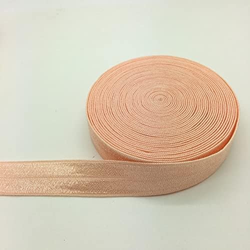 Irisgardenn 5 jardas de 5/8 Pink de multirolada de rosa claro sobre elastics spandex banda de cetim Diy Lace Costing Trim - rosa claro