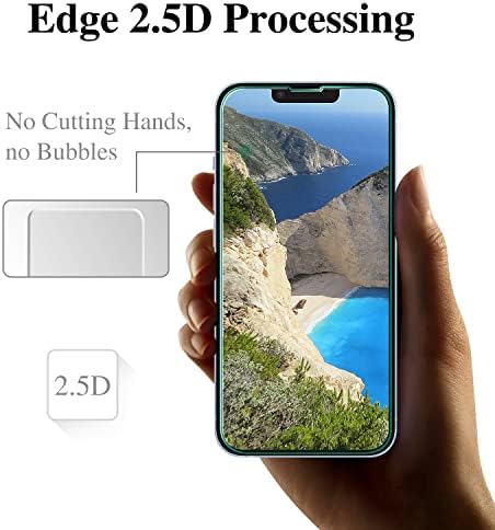 Protetor de tela Pokolan [3-Pack] projetado para iPhone 14 Plus Film de vidro temperado, compatível com ilha dinâmica, anti-scratch, fácil instalação