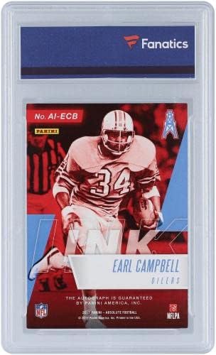 Earl Campbell Houston Oilers autografou 2017 Panini absoluto #AI -ECB #63/99 Cartão de negociação - Cartões de futebol autografados da NFL