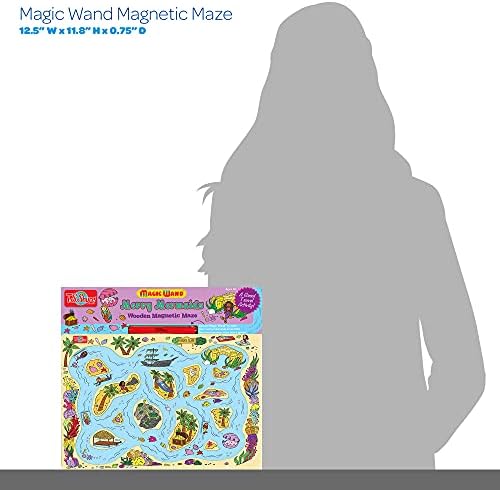 Bendon TS Shure Sereias Sea Life Varda Mágica Maze Magnetic com 3 ímãs e Varda Mágica Magética Aprendizagem Pré-Escola