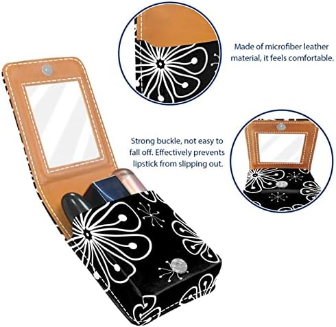 Oryuekan Makeup Batom Caso Tolder Mini Bag Travel Bolsa Cosmética, Organizador com Mirror para Festas de Casamento de Brides