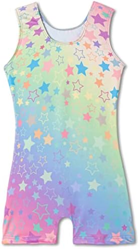 Pacote de Larafáticos de Ginástica de Ginástica Rainbow Star para meninas Little Kids Sereia Gym Bikeard Tamanho 1T 2T