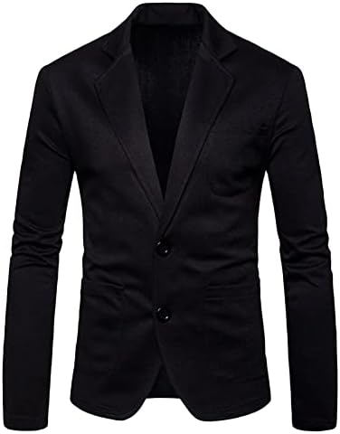 Casuais casuais de 2-Button Casacos leves fit slim fit algodão blazer elegante coletes de festa de seios únicos