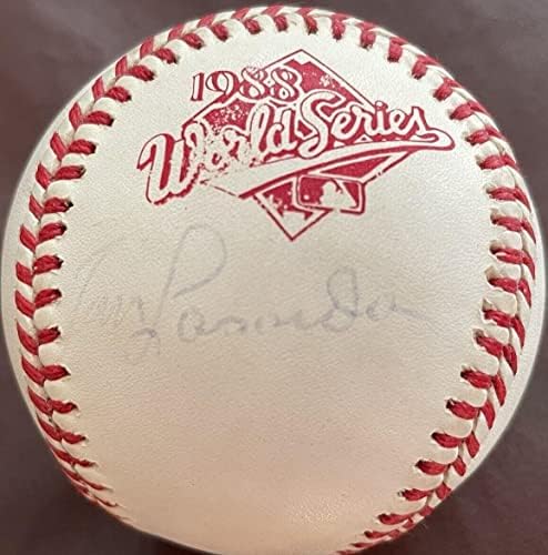 Tom Lasorda Tony La Russa Autograph Auto 1988 World Series Rawlings Baseball JSA - Bolalls autografados