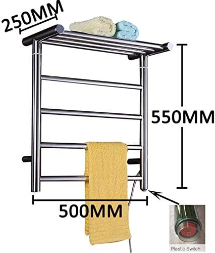 Aquecedor de parede do banheiro que quente, toalha elétrica montada em parede de parede de aço inoxidável 304 Toalheiro Acessórios