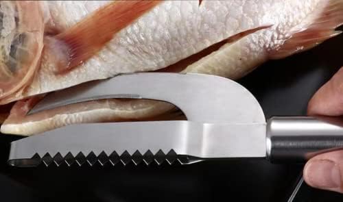 Woiwo 1pcs aço inoxidável peixe faca de barriga de peixe multiuso faca de cozinha de peixe faca de barriga limpeza suja escala de peixes escala de peixes planador