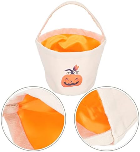 Aboofan halloween bolsa de lona tratar sacola de halloween lanches de pano de saco ou tratamento para festas de eventos de halloween