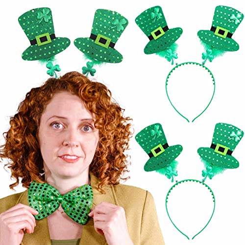 Acenail St. Patrick's Day Bands Shamrock Bappers Boppers Bandas de cabelo verdes Crecão de cabeceira da cabeça do arco