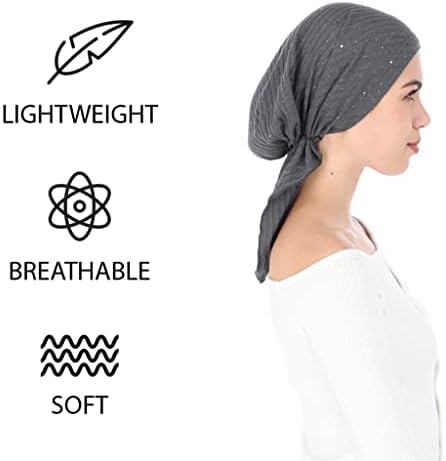 Madison Headwear Freted Head Lenves for Women com um acabamento de papel brilhante exclusivo e tecido com nervuras elásticas