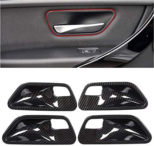 Fibra de carbono ABS PLÁSTICO PLAJE INTERIOR DA TAPA DE TAPA DE TAPA DE TAPA PARA BMW 3 4 SERIES F30 F32 F35 316I 318I 320LI 2013-2018