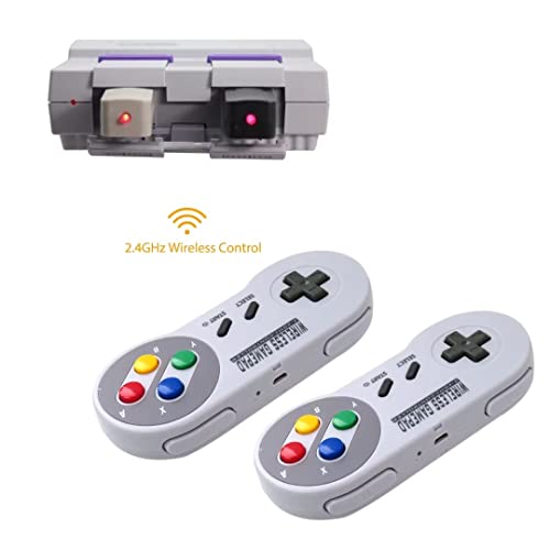 GXCDIZX 2 Pacote o controlador sem fio para o SNES Classic Edition （Mini vens/NES Classic Edition, gamepad com receptor sem