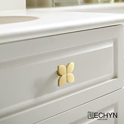 Lechyn 1 pacote 1-3/5 polegadas Macaco de hardware de cozinha de cozinha de cozinha dourada e de 5 polegadas, botões
