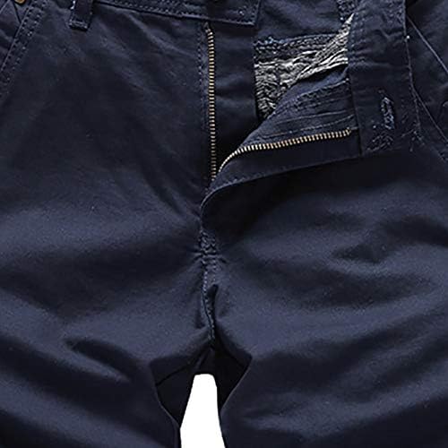 Shorts de carga meymia masculino, 2023 Summer Men Relaxed Color Sólida Zipper e Fechamento de Button Fechamento