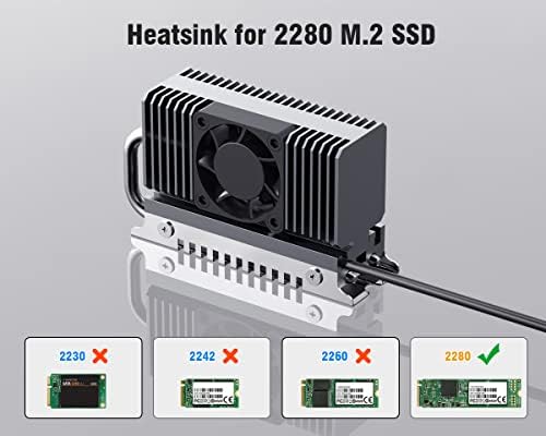 Elecgear M.2 2280 SSD Cooler, EL-80X PWM REFRIGING FAIS + TUBO DE QALENTE + Solid Aluminium Mink para 80mm PCIE NVME e SATA SSD