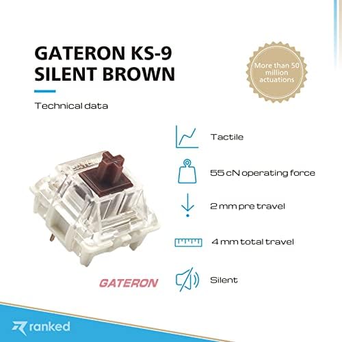 Classificados Chaves do Gateron KS-9 para teclados de jogos mecânicos | Placa montada
