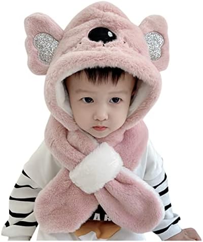 Chapéu de cachecol Baby Padrão ao ar livre espessa Proteção Integrada Conjunto de orelhas para o ouvido Usar chapéus de emenda de garotas