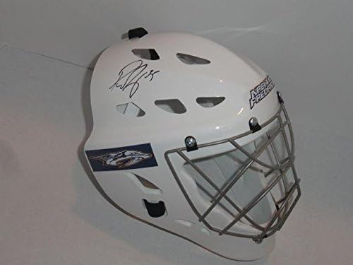 Pekka Rinne assinou o capacete de goleiro de tamanho completo Nashville Predators Vezina - capacetes e máscaras autografadas