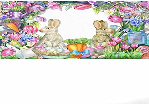 InterestPrint Spring Watercolor Frame com coelhos de Páscoa Birthday Presente de papel de papel para crianças/mãe/pai/amante 5 peças