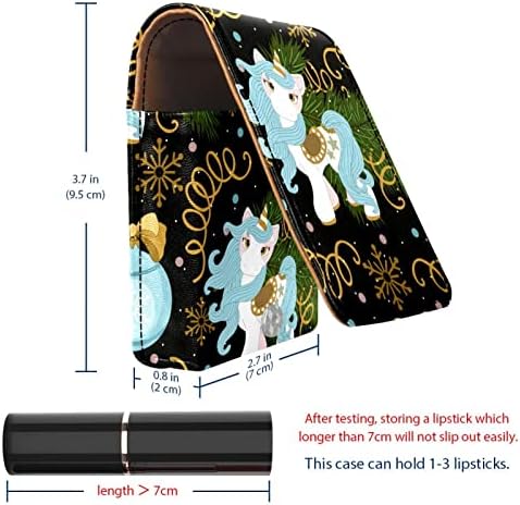Caixa de armazenamento de batom portátil Small Cosmetic Bag Cosmetic Unicorn Unicorn Magical Floral Lipstick Case