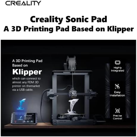 Creality Sonic Pad baseado no firmware Klipper 7 polegadas Tela de toque 3D Pad Pad com maior velocidade de impressão
