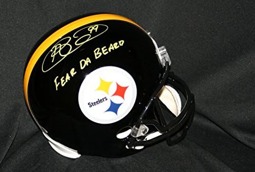 Brett Keisel assinou Fear Da Beard Pittsburgh Steelers em tamanho real Autograph PSA