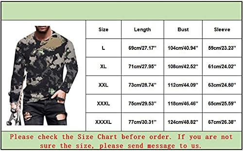 Xiloccer Henley de manga longa Henley Camisetas e tops camiseta camiseta para homens Crewneck Sweatshirt Mel