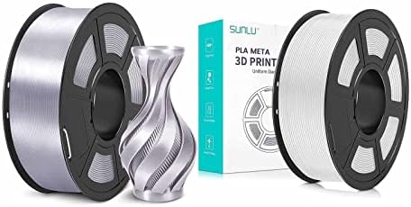 Impressora 3D Filamento de seda e meta filamento PLA, SunLU Filamento de seda brilhante 1,75 mm, superfície sedosa lisa, ótimo