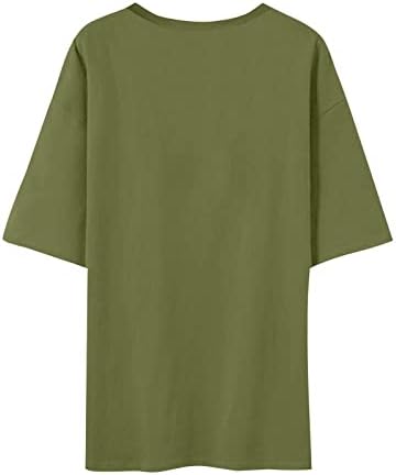 Mulheres gráficas de impressão gráfica pescoço de manga curta bloco de bloco de camiseta superior camisetas longas