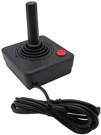 QBLAHIP Durável e prático LVW616 Controlador de joystick alternativo para Atari 2600 Console System Black Wired