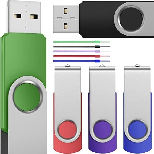 64 GB USB2.0 Flash Drives 5 Pack Drive Drive Memory Stick Pen Drive Pen Drive Bulk Color Varticed Drives Storage