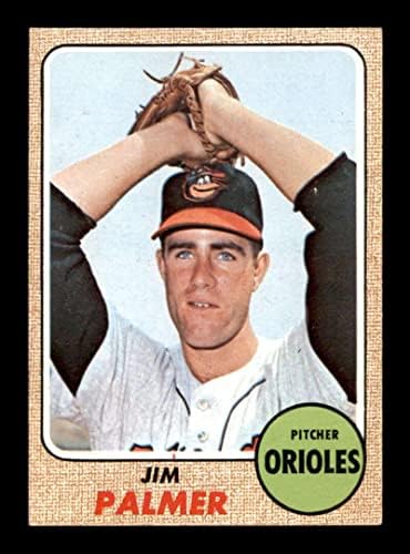575 Jim Palmer Hof - 1968 Topps Baseball Cards Classificado Exmt - Baseball cortada cartões vintage autografados