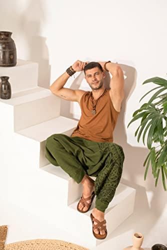 A empresa Veshti Premium algodão largo Baggy Boho Yoga Harem calças