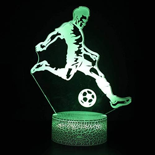 Luminária de mesa de futebol szg tocando tocando led noturno quarto caseiro casa arco -íris lampen decoração lâmpadas de mesa