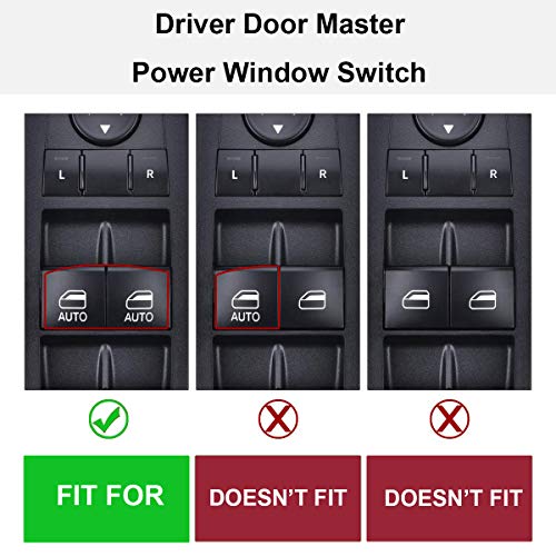Interruptor da janela de energia principal do motorista Compatível para 2011-2014 Jeep Grand Cherokee Dodge Durango Substitua OE # 68086693AC 68086693AD- Double Auto 11 pinos, por favor, verifique o número do OE e os pinos do plugue