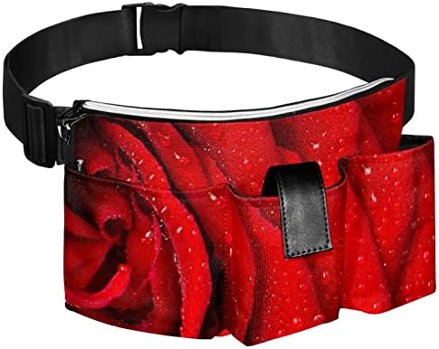 Rose Print Running Belt, Trephoout Belt para CARTÃO DE PASSAPORAGEM DE PASSAPORDO DO CHAVE, Mulheres e homens ajustáveis ​​Pacote