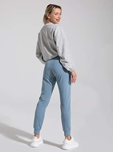 Dragon Fit Rankgers for Women Active Topered Lounge calças com bolsos calças de treino de cordão para ioga, corrida, fitness