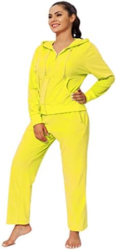 Velor Tracksuit Womens 2 Peças Roupgers Loungewear Roupfits para mulheres Moor de moletom de moletom Soft Sport Sweat