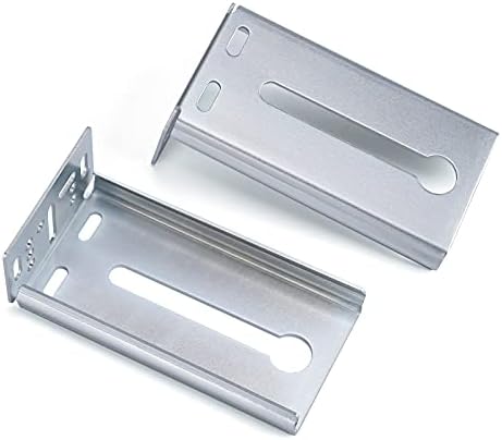 Suportes de montagem traseira homdiy suportes de gaveta de metal 2 pares - suportes de gaveta de gabinete para gabinete de estrutura de face, 1,77 polegada