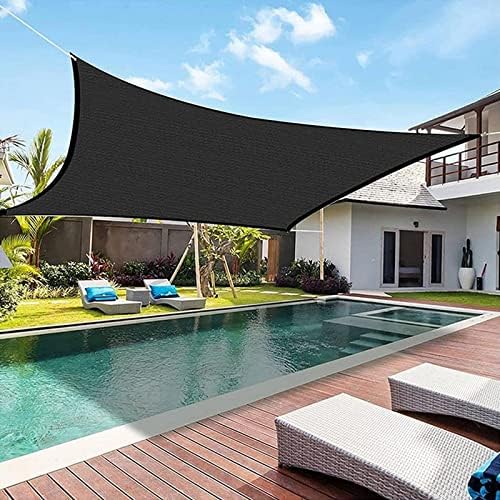 Sun Shade Sails Canopy, Sun Protection Shade para piscina de gramado, Canopy de bloco UV retângulo ao ar livre para o pátio do quintal jardim atividades ao ar livre