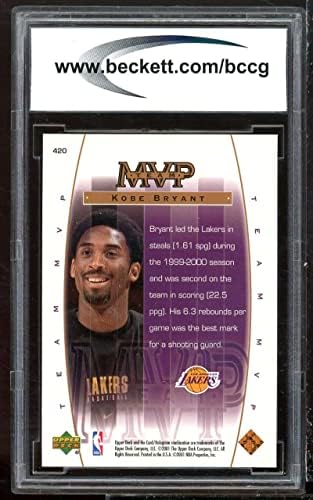 2000-01 MVP do deck superior 420 Kobe Bryant Card BCCG 10 Mint+