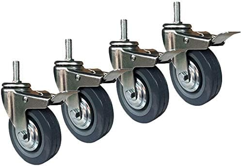 GMLSD rodas de rodízio, Mounters de haste rosqueada/M10/M12*30mm rodas giratórias com freios forniture, bonde, todo o terreno,
