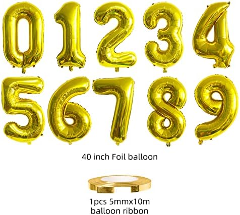 Eshilp 40 polegadas Número de balão Balão número 99 Balão gigante do Jumbo Número 99 Balão para 99º aniversário de decoração de festa