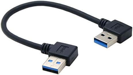 CableCC USB 3.0 Tipo A Masculino 90 graus deixado angular para USB 3.0 Um tipo de cabo de extensão angular direito do tipo