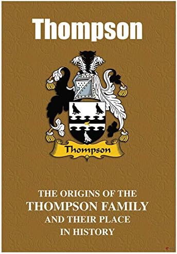 I LUV LTD THOMPSON English Familame Sobrenome Livreto de História com breves fatos históricos
